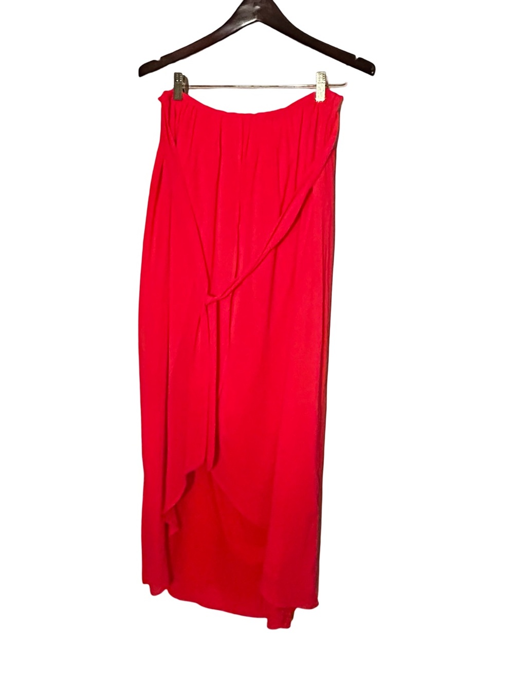 Pink Lily Bright pink haltered dress with Draped Front